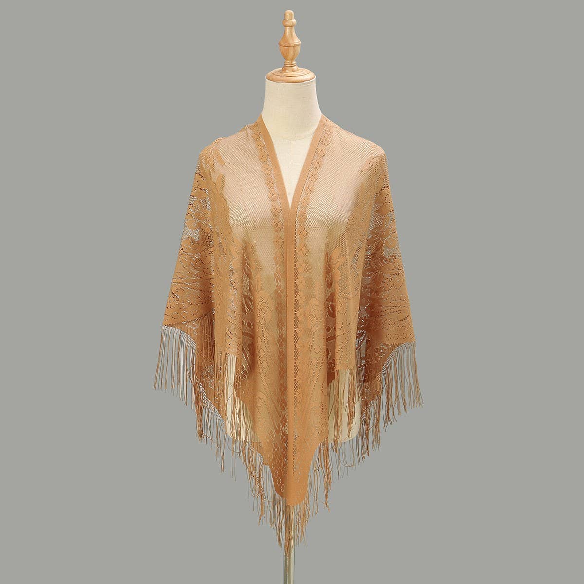 Solid Color Lace Scarf - Soft Shawl for Women_CWMM1995