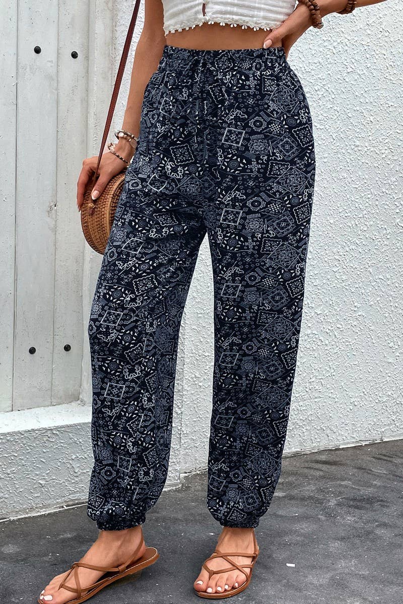 CWBLP1768_2025 NEW SUMMER PRINTED CASUAL SKINNY PANTS