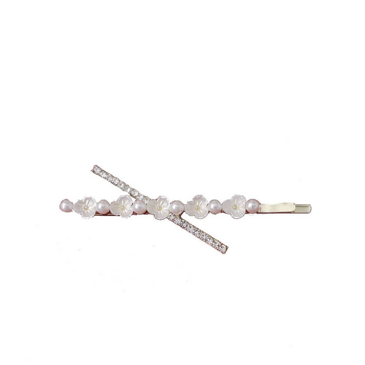 FLOWER PEARL BANGS CLIP ONE-LINE CLIP CUTE HAIRPIN