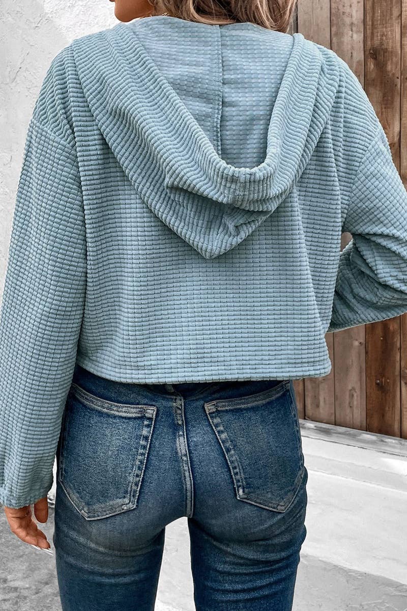 CWOCO0991_VINTAGE HOODED ZIP-UP LONG-SLEEVED JACKET