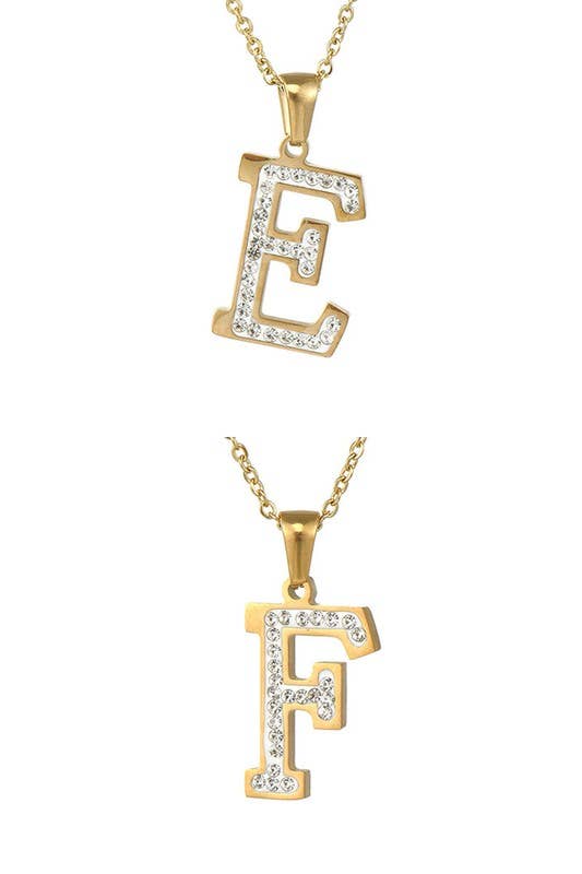 FASHION ALPHABET PENDANT CHARM NECKLACE_CWAJE219