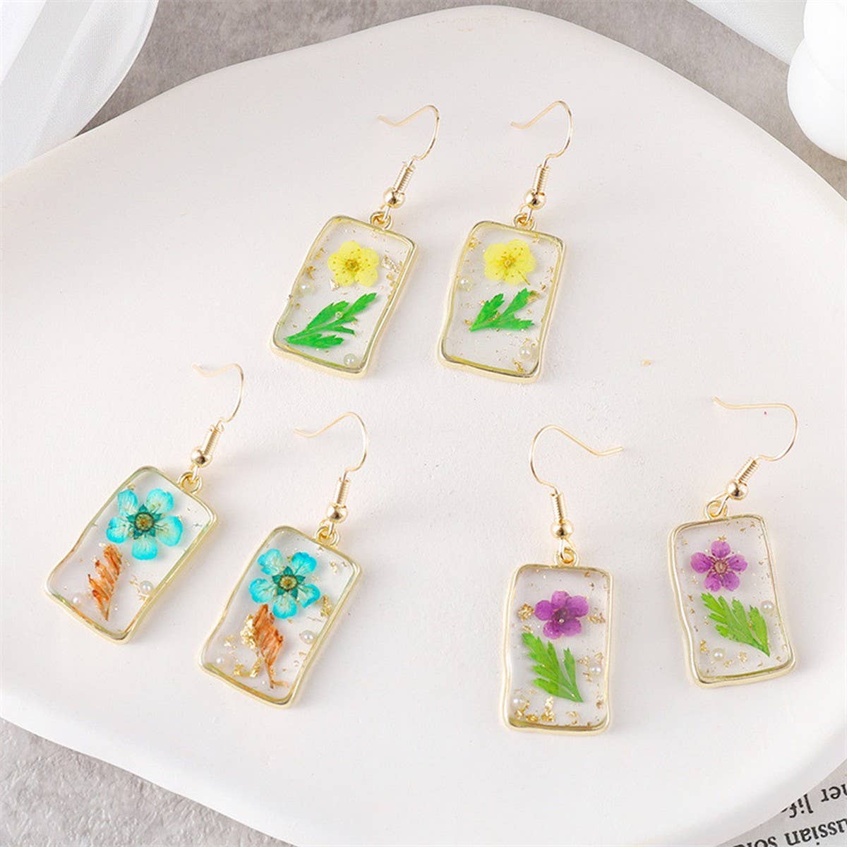 FASHIONABLE SWEET GEOMETRIC SQUARE EARRINGS
