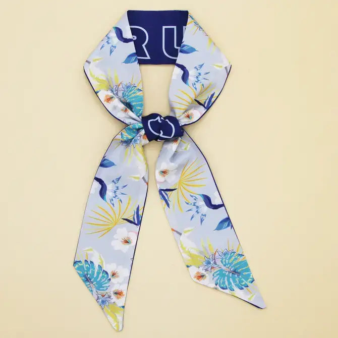 FLORAL PRINT TWILLY HEAD SCARF