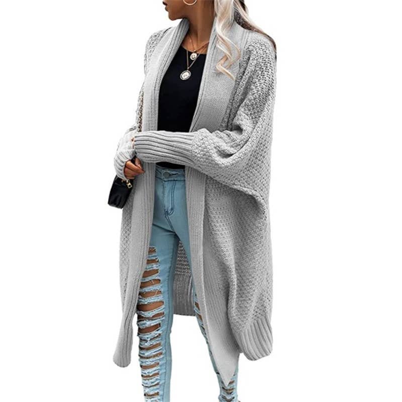 LONG CARDIGAN BATSLEEVE SWEATER COAT