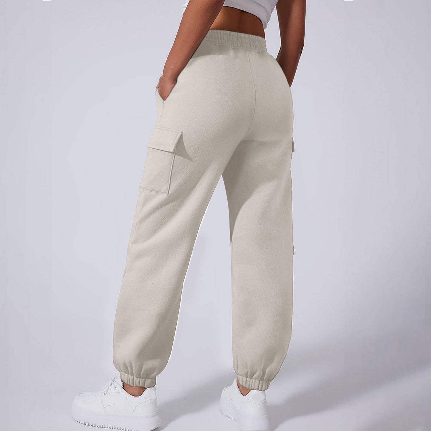 FLEECE AND THICK SOLID COLOR FASHION OVERALLS