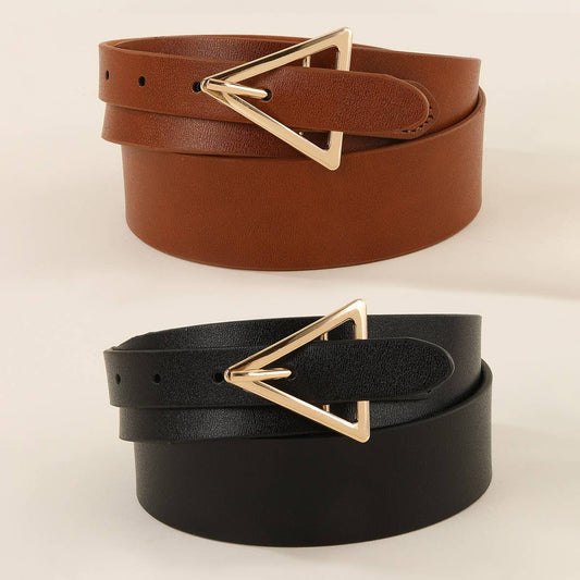 TRIANGLE METAL BUCKLE DECORATIVE BELT