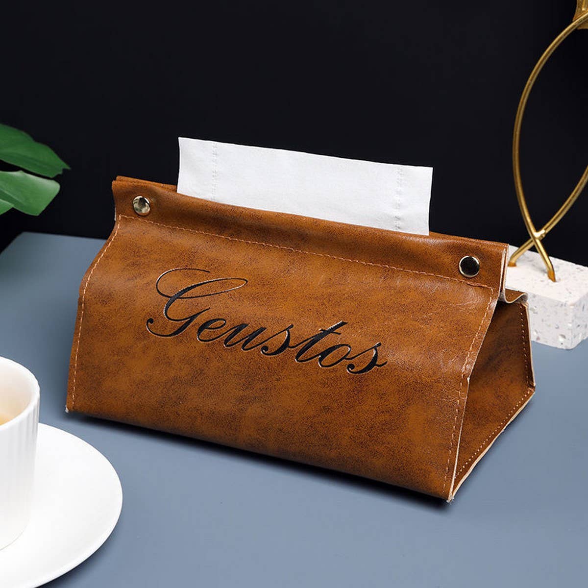 LIGHT LUXURY CAR HOUSEHOLD LEATHER TISSUE BOX