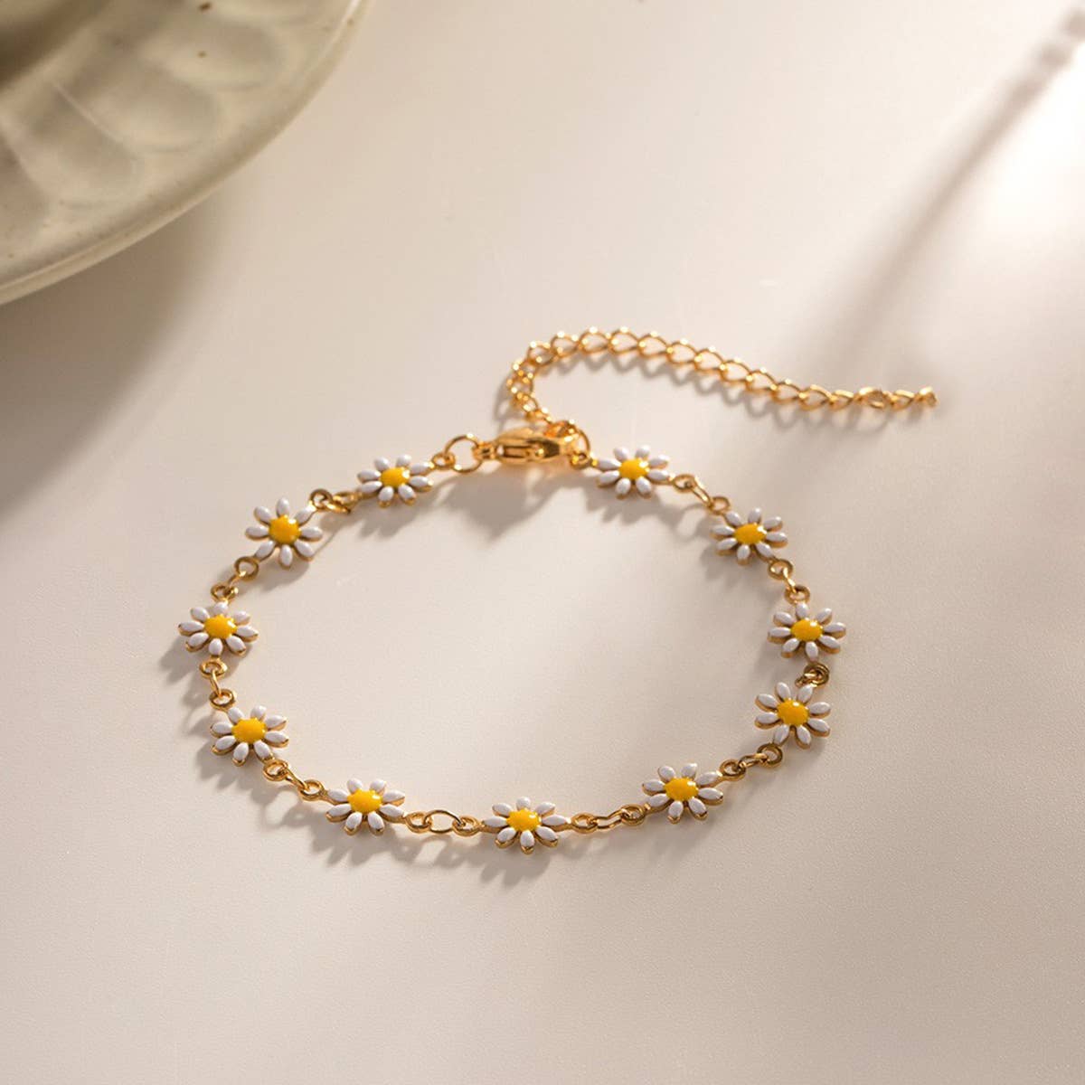 Ethnic-style flower colorful small Daisy bracelet