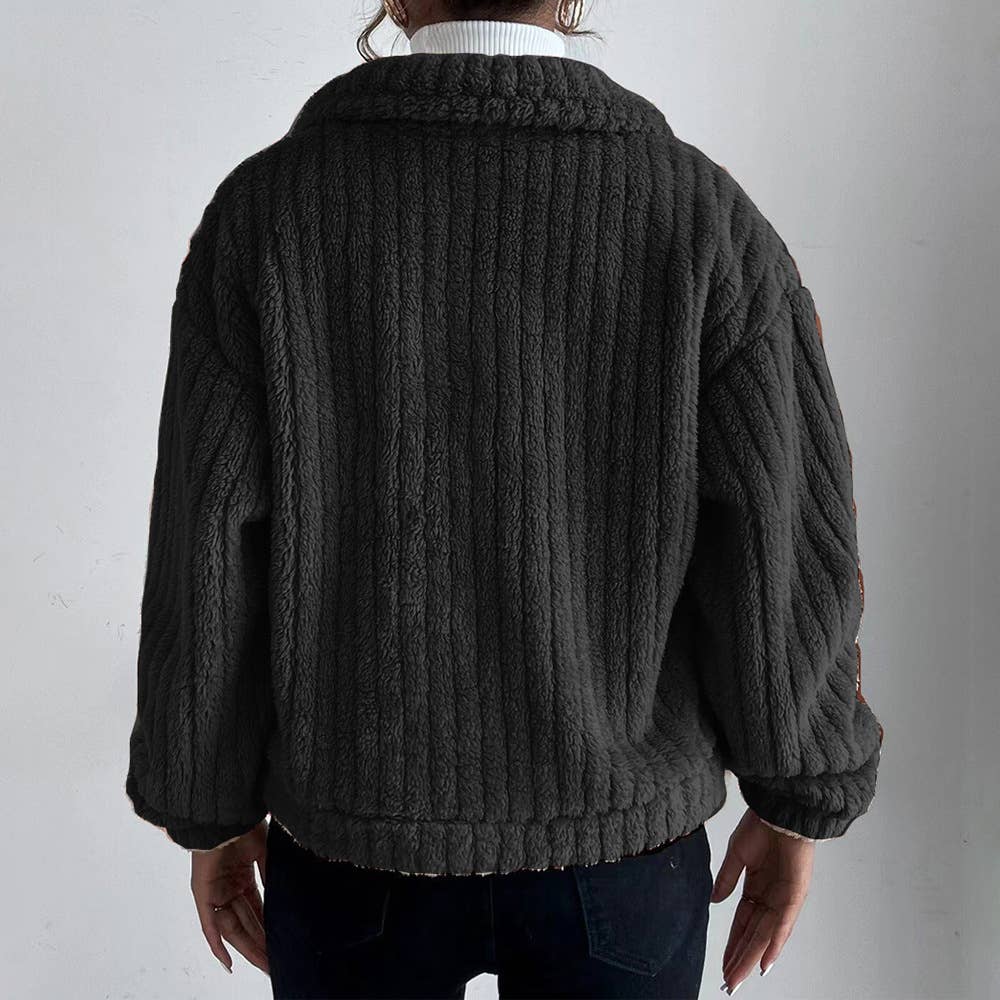 WARM SINGLE-BREASTED WOOLEN COAT