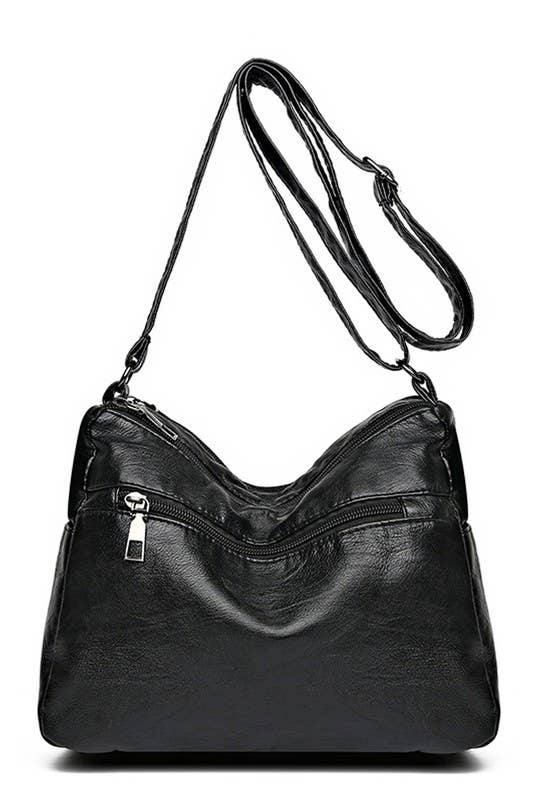 TEXTURE SOFT LEATHER MESSENGER BAG_CUAB0032