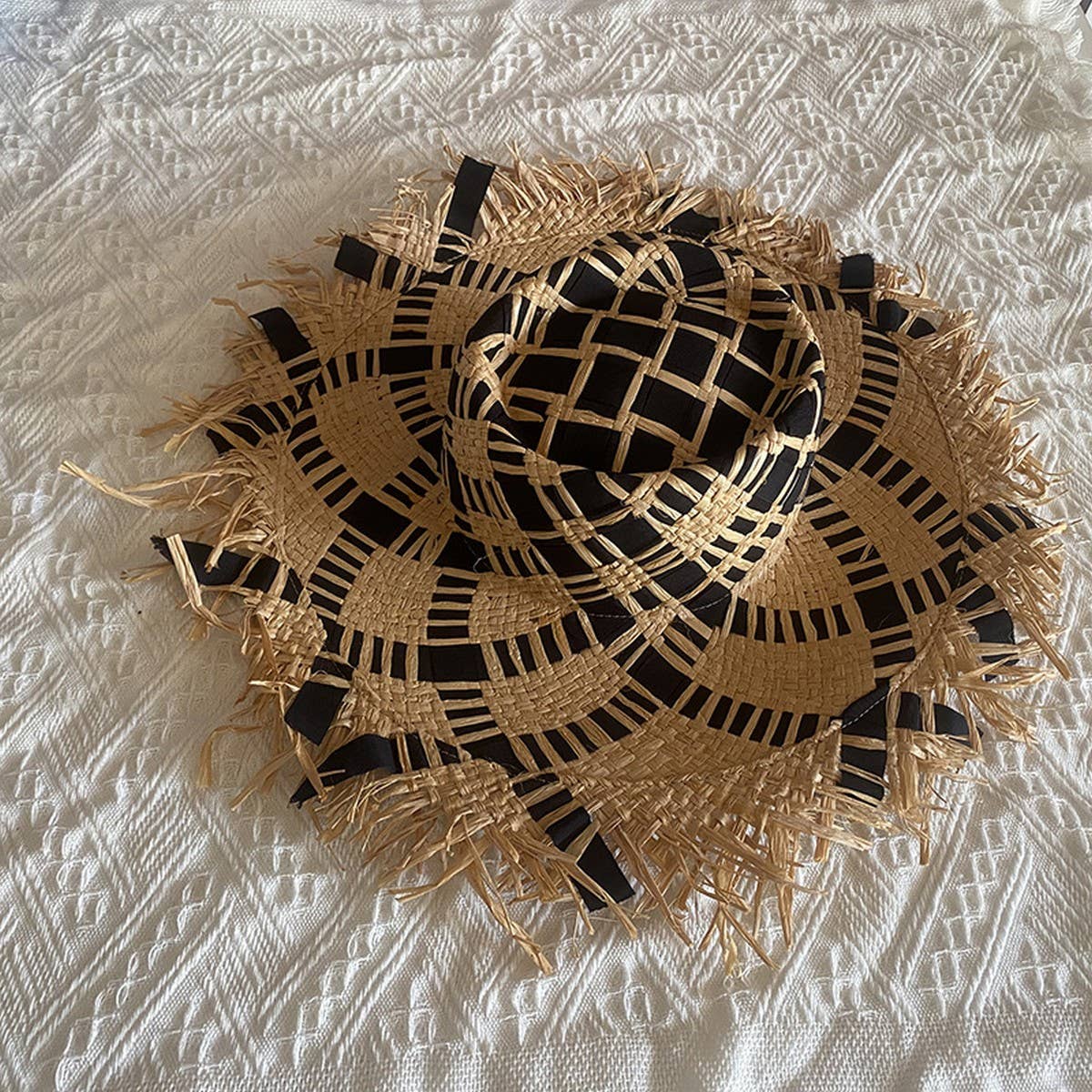 Summer women's sun hat with wide brim_CWAH3490