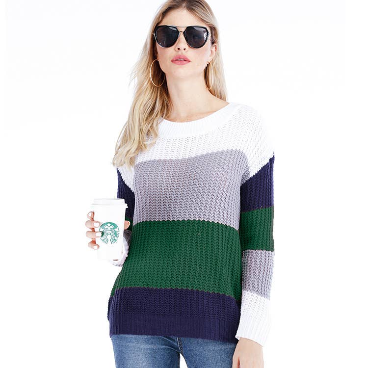 STRIPED PULLOVER RAINBOW KNITWEAR