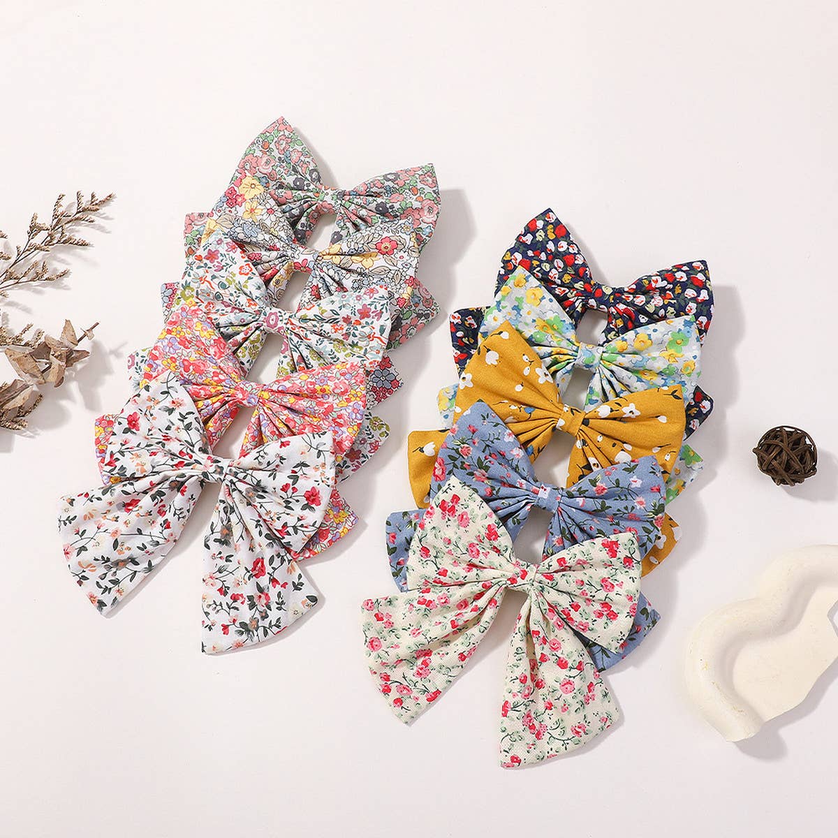 CHILDREN'S SIMPLE FLORAL BOW HAIRPIN
