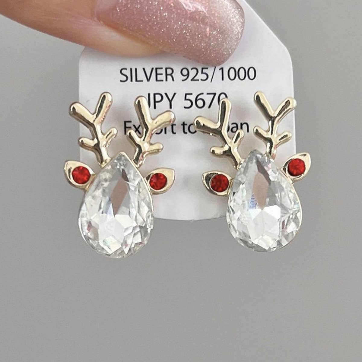UNIQUE ZIRCON ELK EARRINGS AND EARRINGS