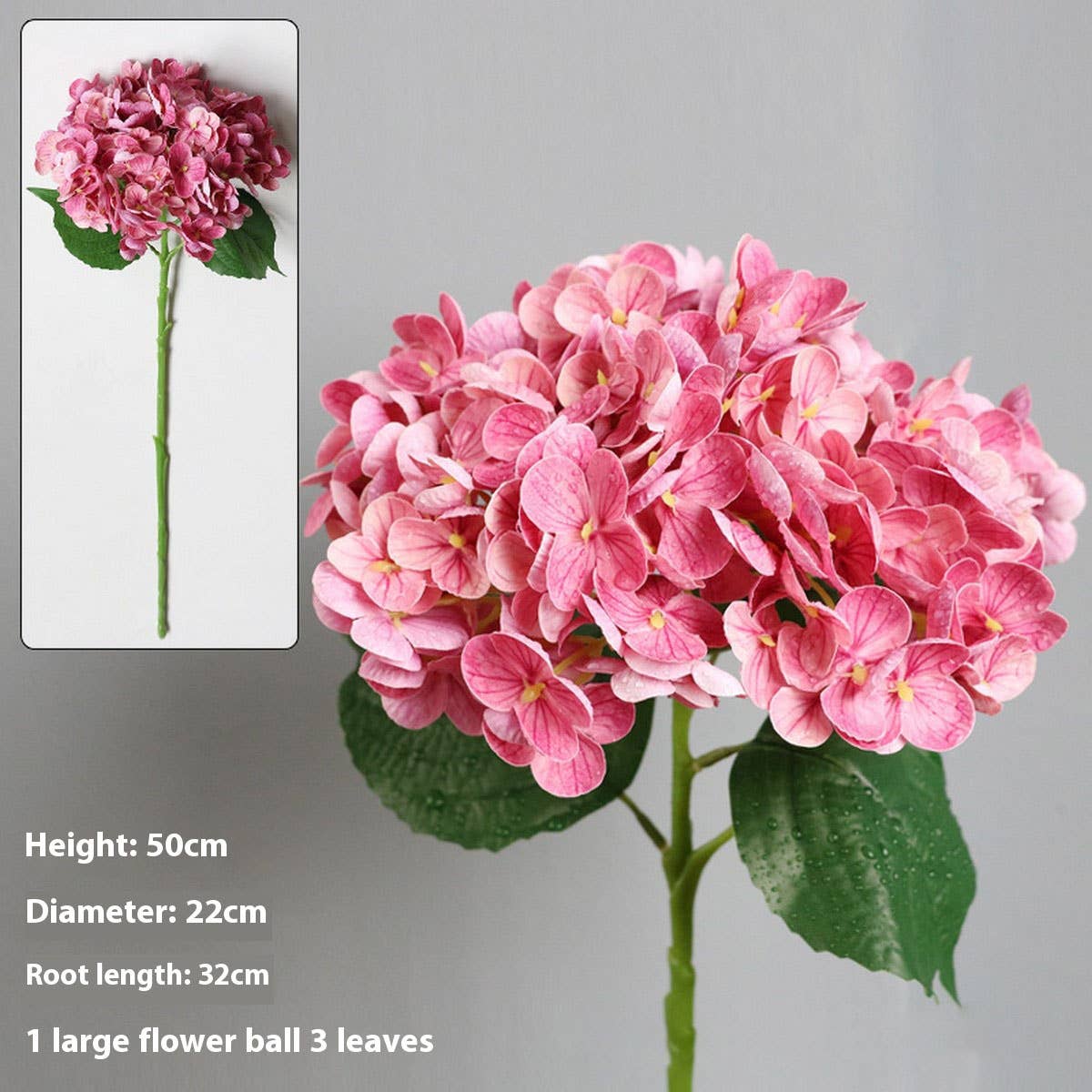 3D Touch Artificial Hydrangea Hotel Wedding Decor_CWMM6463