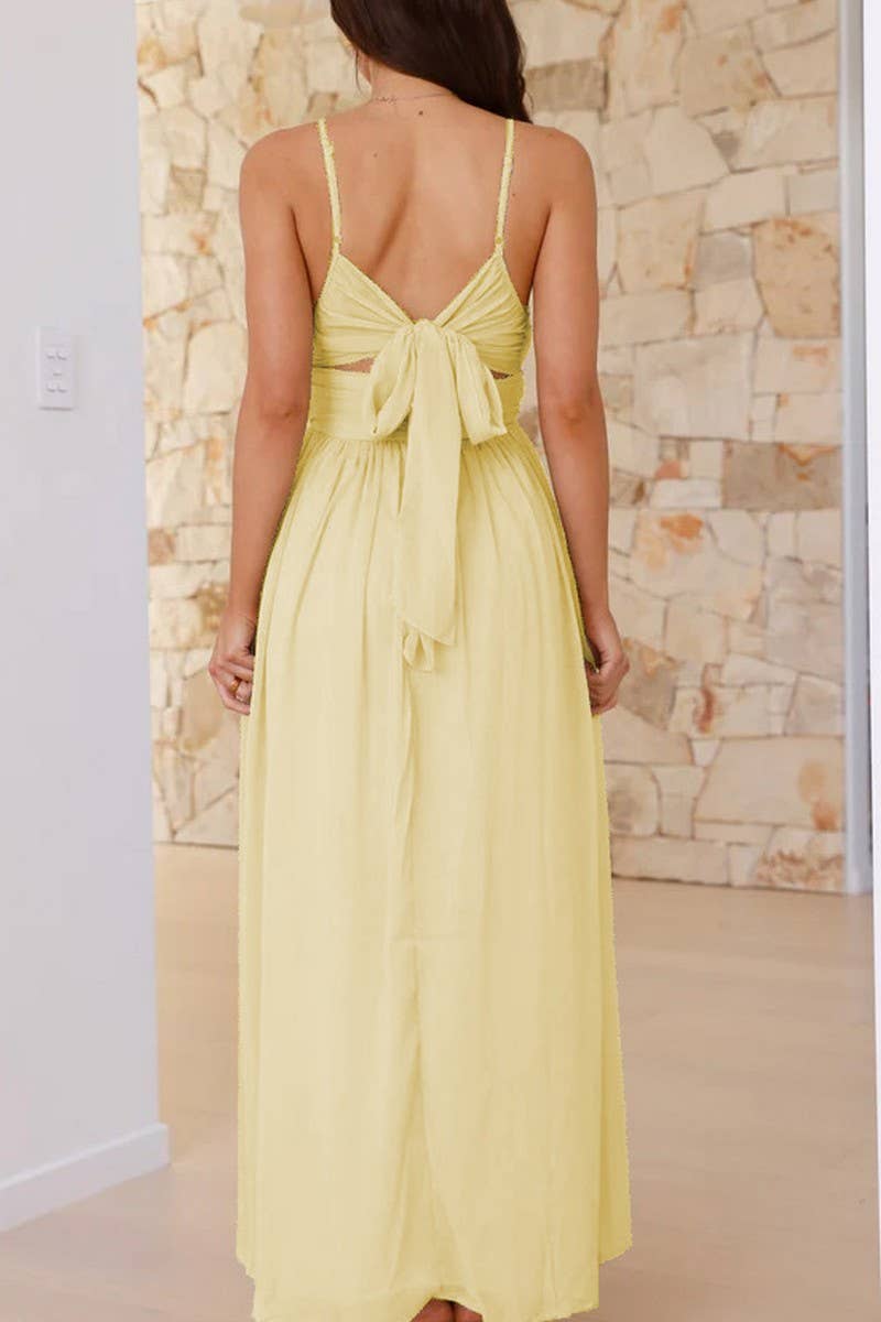 CWDMD5667_BACK TIE WAIST SLIM CHIFFON SLIP MAXI DRESS