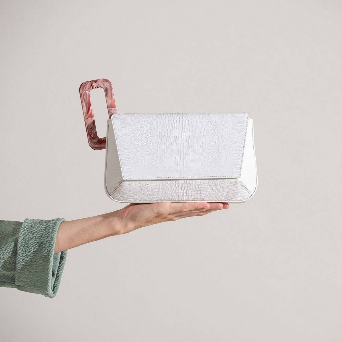 GEOMETRIC SPLICING SMALL SQUARE BAG SHOULDER BAG_CWAB1935