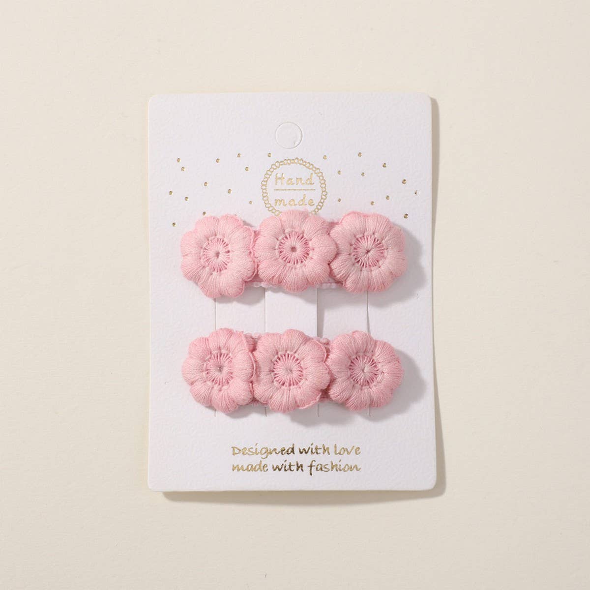 Five-Petal Flower Hair Clips for Kids ? Handmade