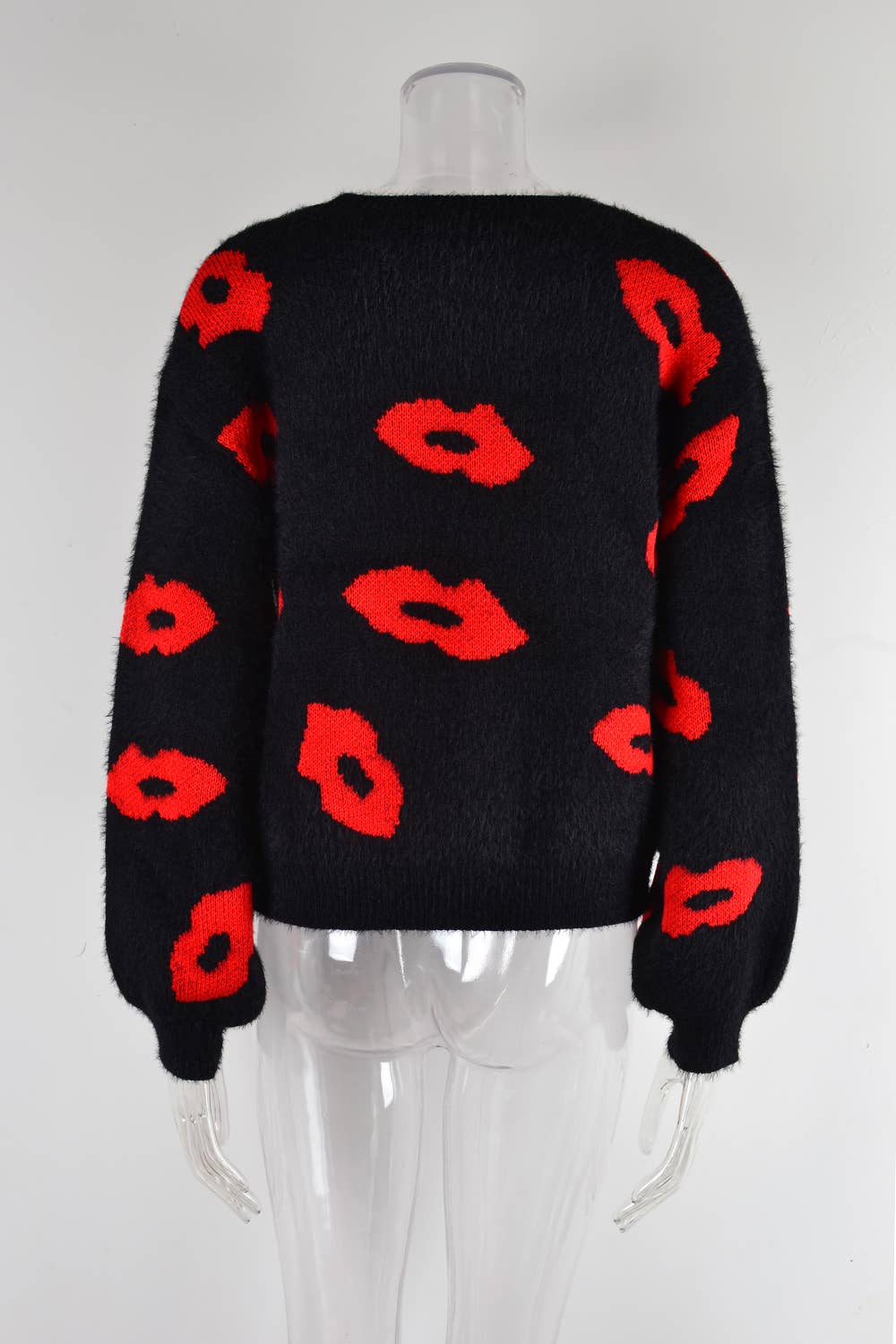LIPS VALENTINE'S DAY SWEATER CREW NECK PULLOVER