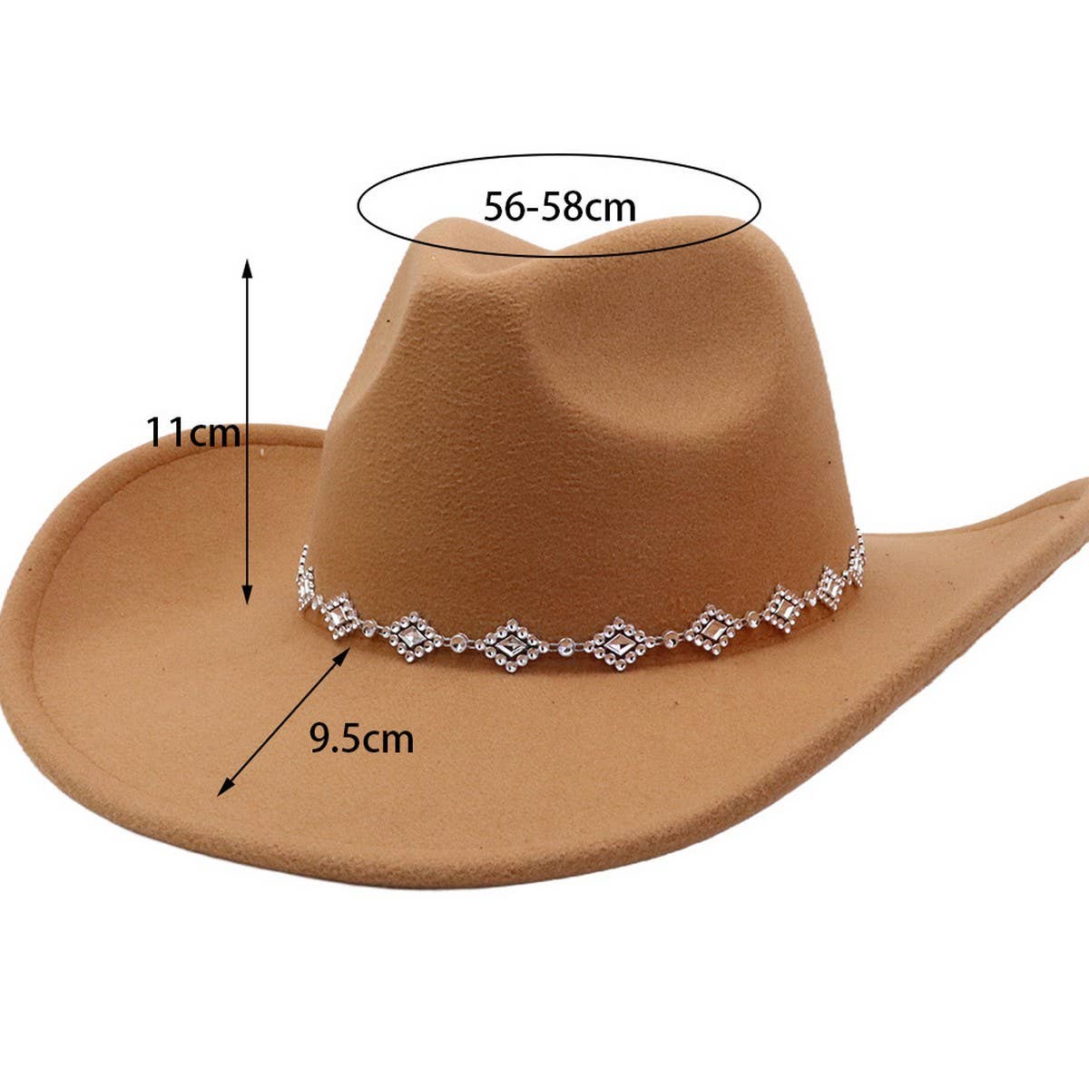 Men & Women  Felt Cowboy Western Fedora_CWAH04442