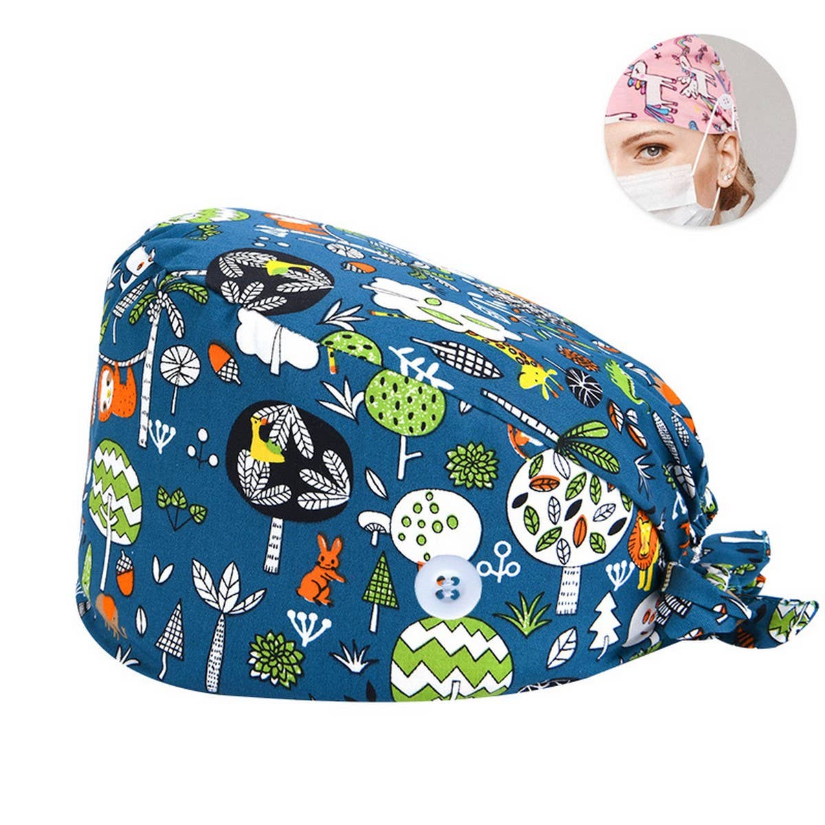 SWEATBAND COTTON PRINTED LACE-UP WORK HAT_CWAH3327
