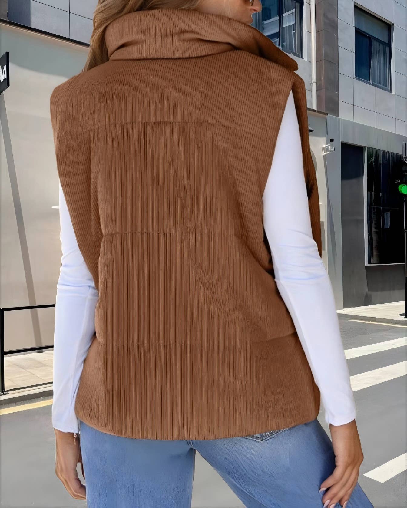 SOLID COLOR ALL-IN-ONE SLEEVELESS WAISTCOAT