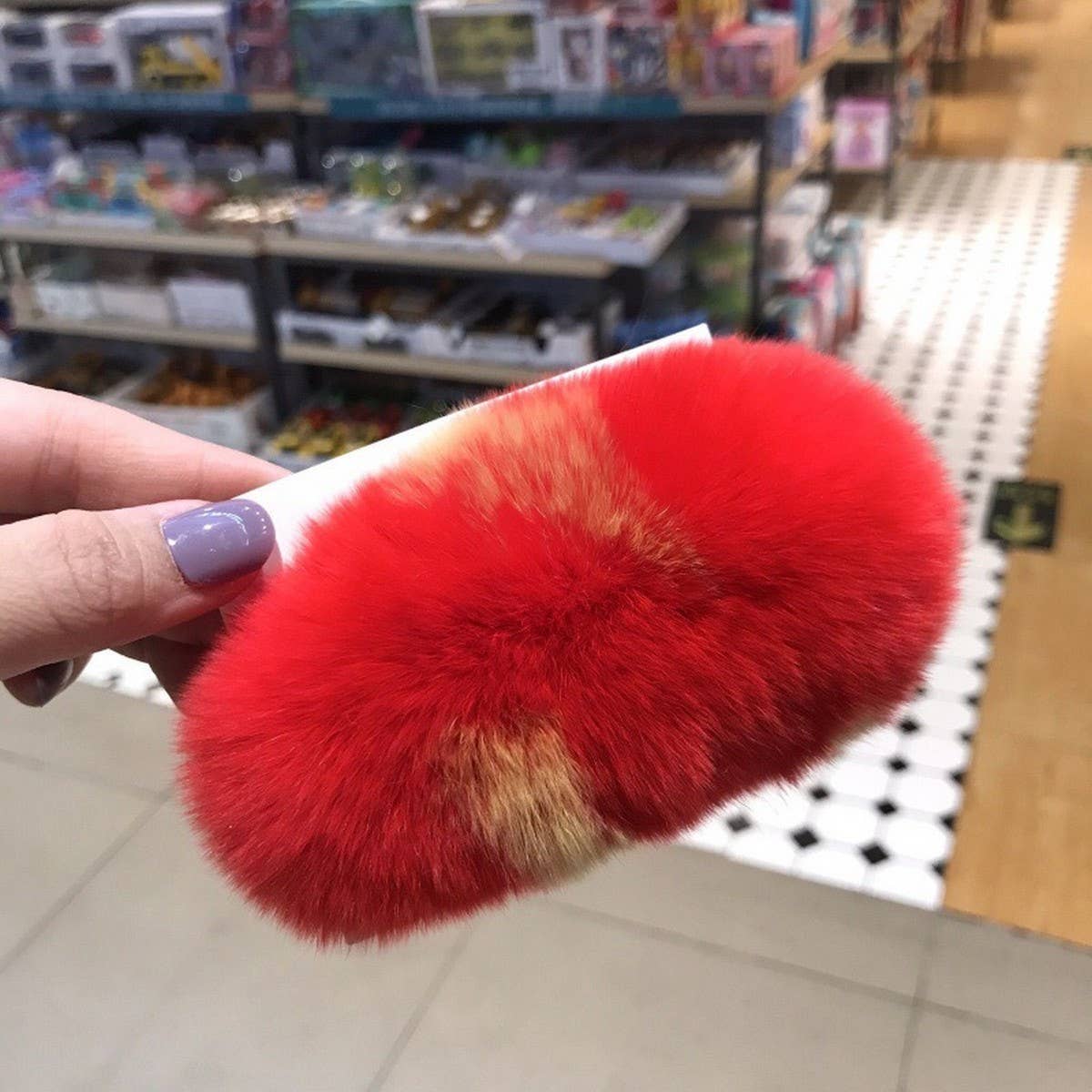 Furry Mink Hair Clip ? Cute Fluffy BB Barrette
