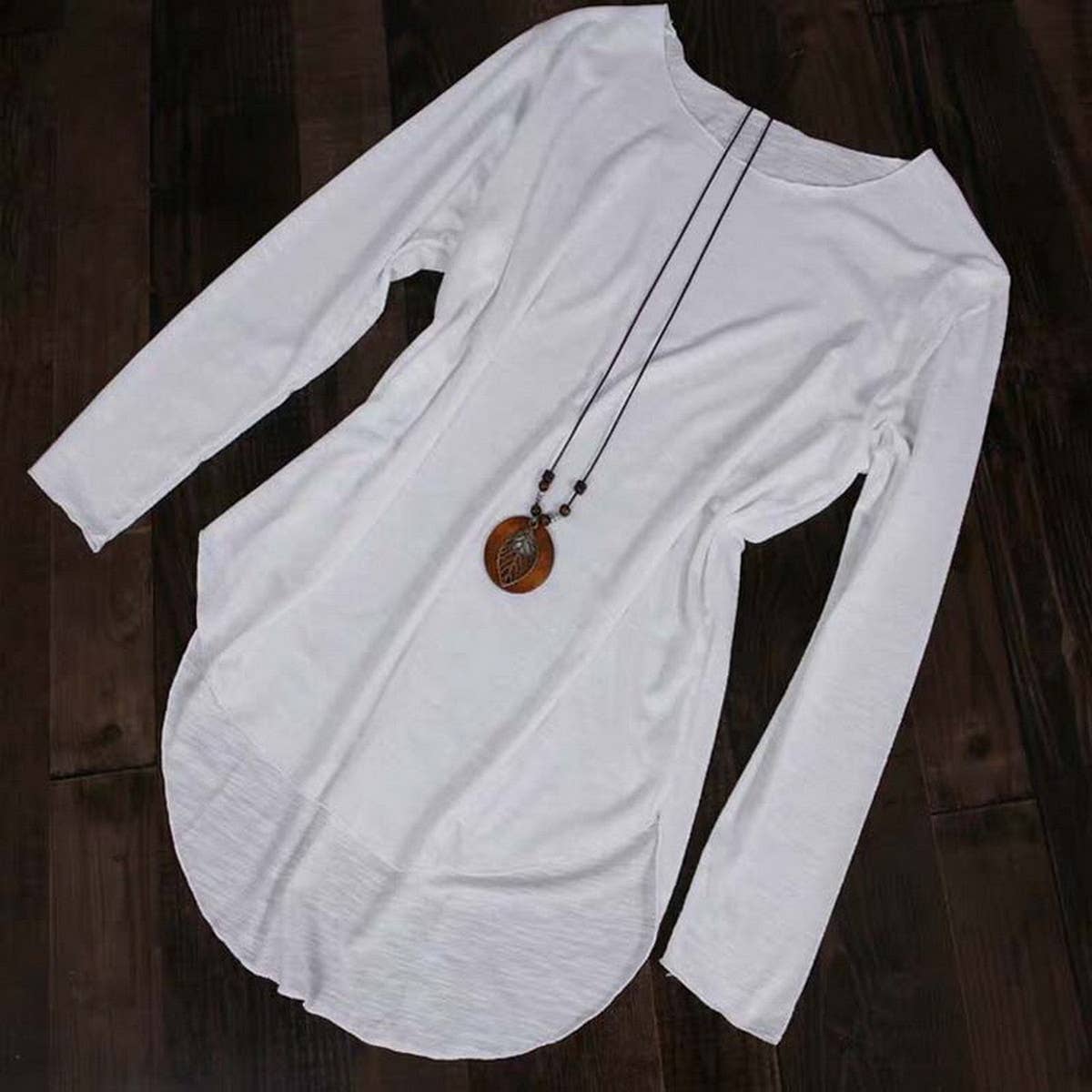 VINTAGE PERSONALIZED BEADED WOOD NECKLACE