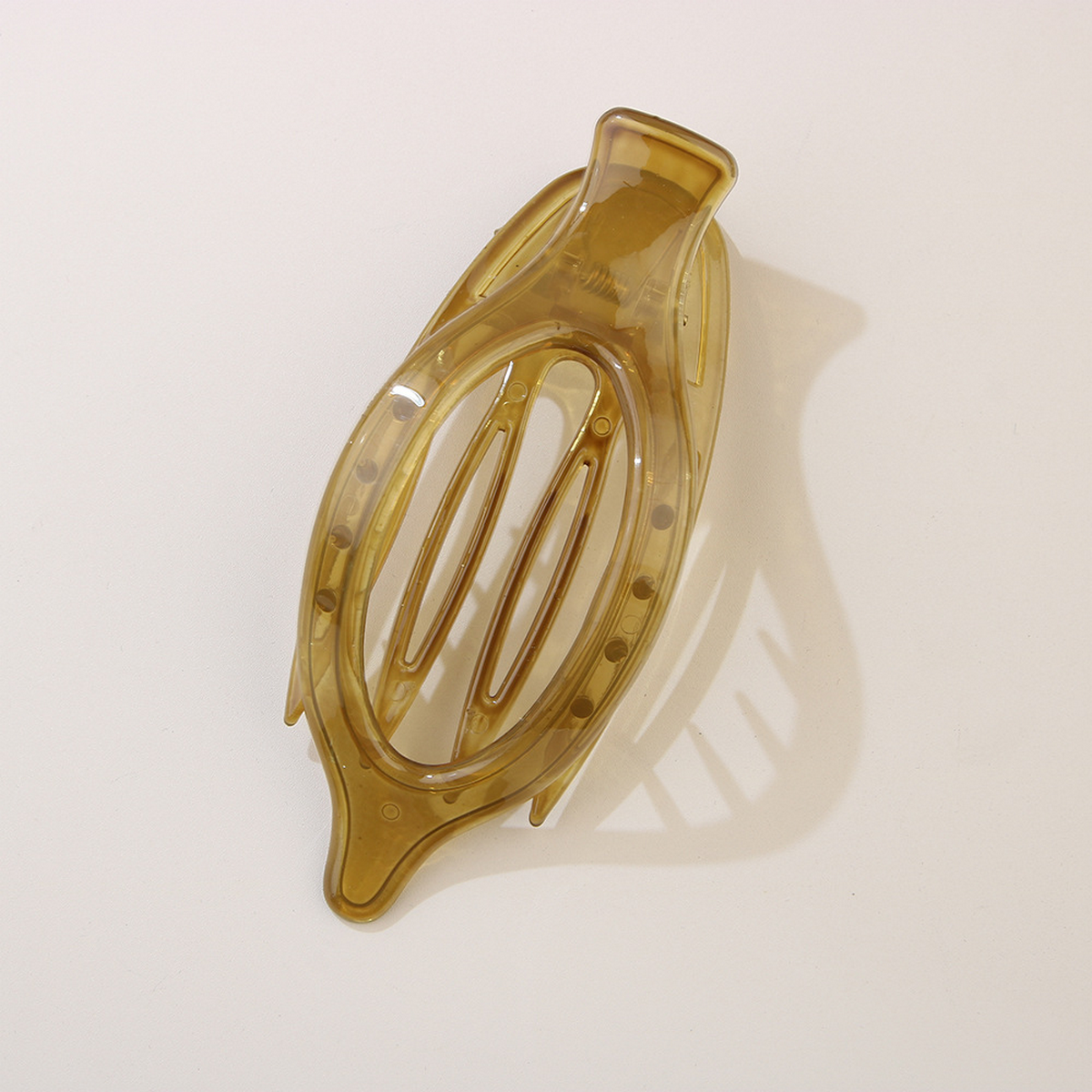 Leaf Oval Hair Clip ??Minimalist Claw Barrette_CWAHA6511