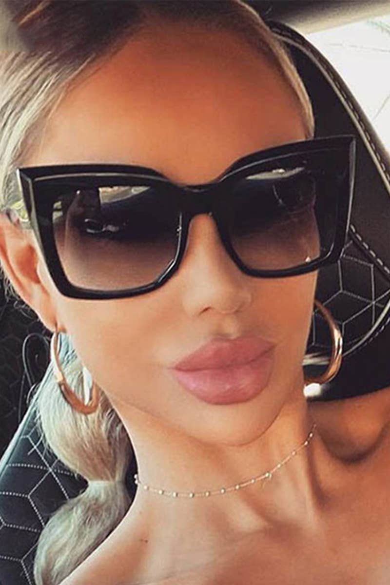 CATS EYE BIG FRAME SUNGLASSES_CWASG0129