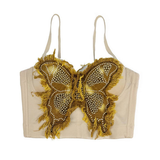 HIGH-END BUTTERFLY CAMISOLE HIGH HERRINGBONE BRA