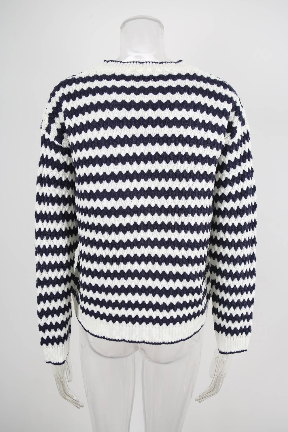 Advanced sense simple striped sweater