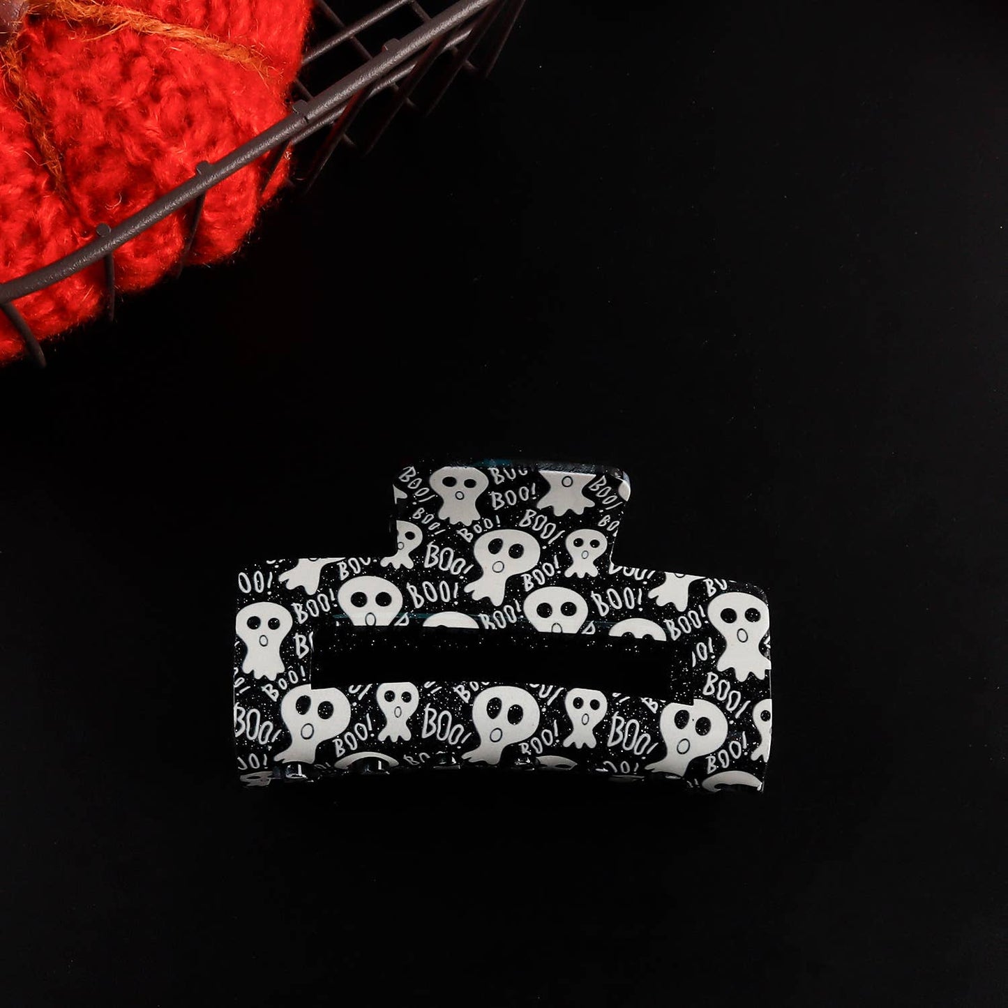 HALLOWEEN GHOST RECTANGULAR HAIRPIN