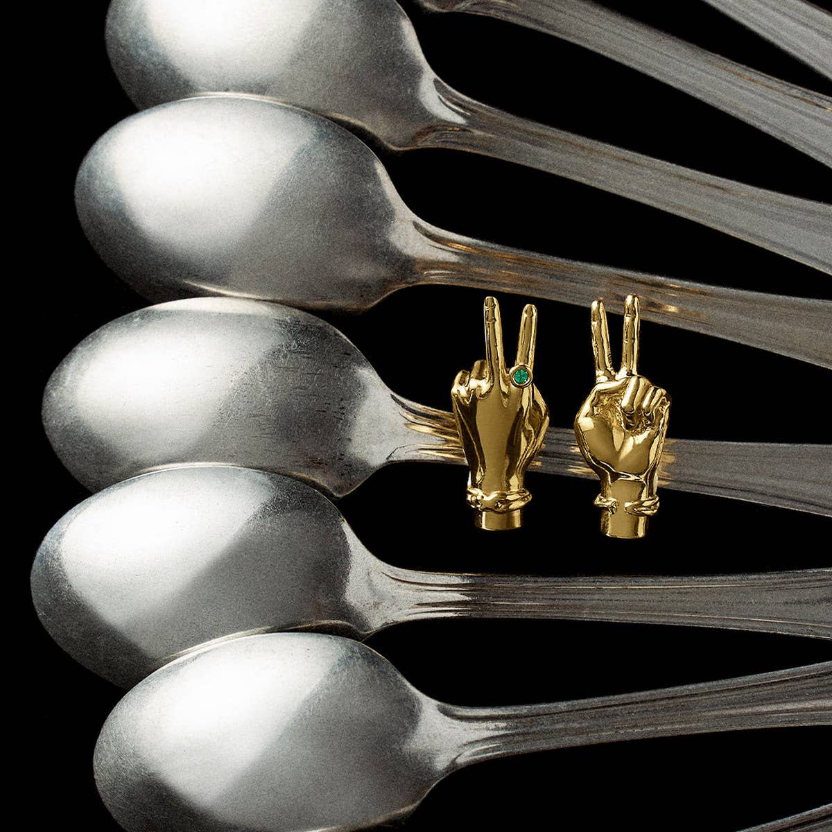 Trendy Chain Link Gold Silver Hoop Earrings