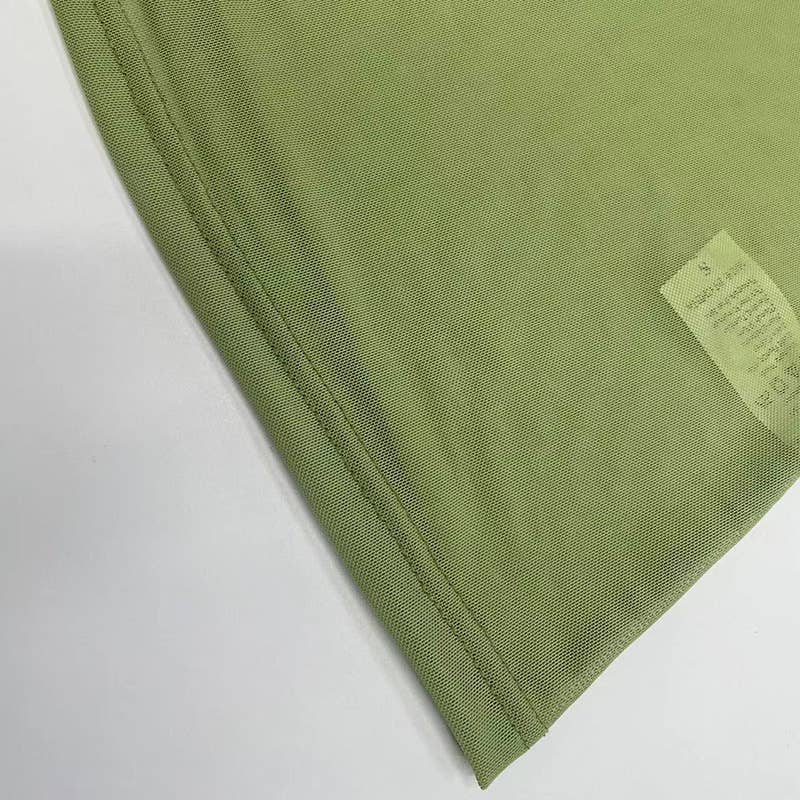 One-shoulder see-through mesh dress