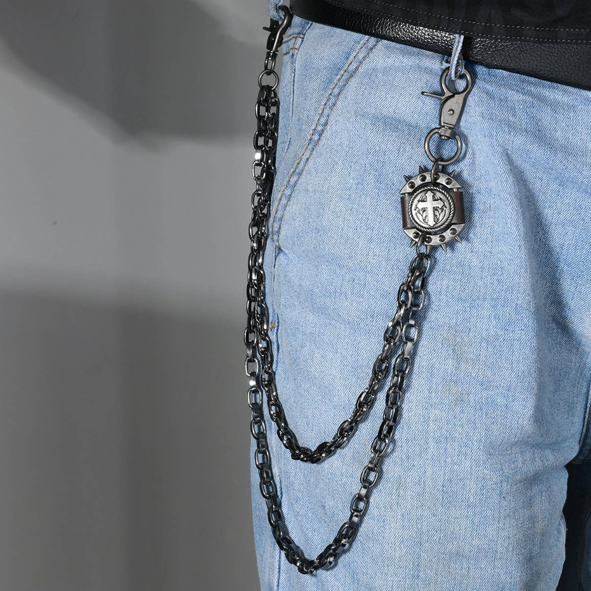 VINTAGE COOL METAL CROSS JEANS CHAIN
