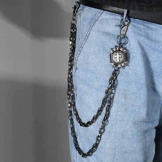 VINTAGE COOL METAL CROSS JEANS CHAIN