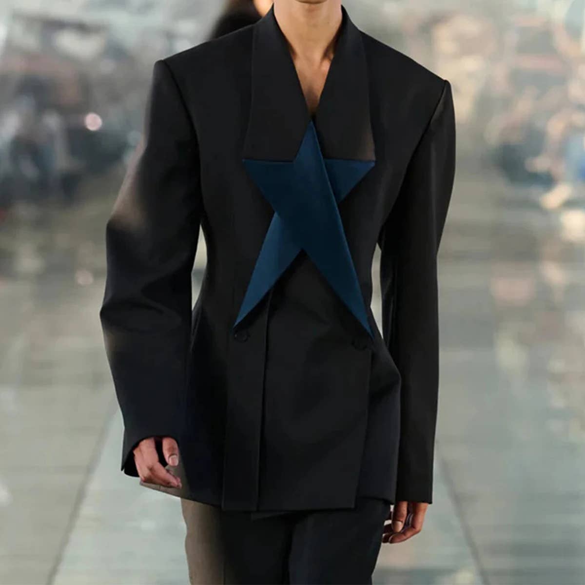 Designer Colorblock Blazer ? Trendy Spring Fit