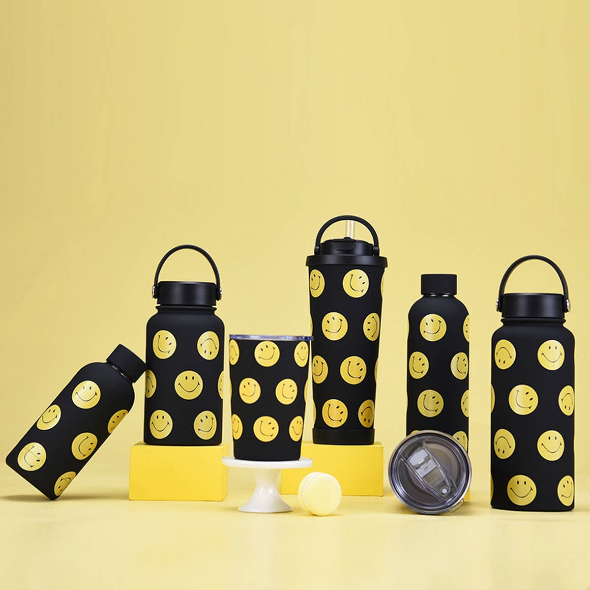 NEW SMILING FACE STAINLESS STEEL THERMOS CUP