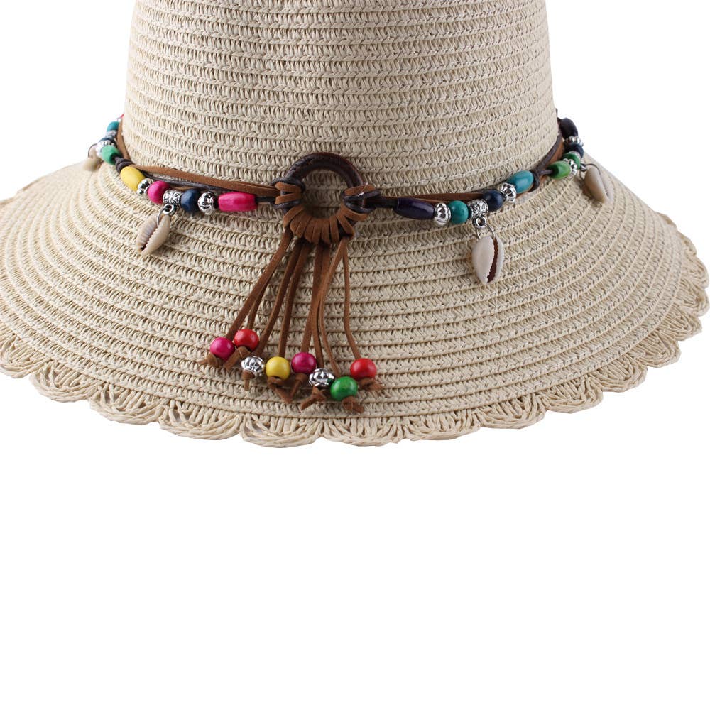 SHORT EAVES LACE DOME BREATHABLE WINDSTRAW HAT