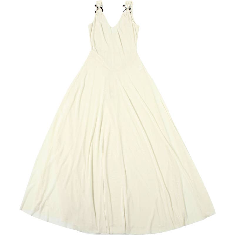 SEXY V-NECK HALTER SKIRT TEMPERAMENT MESH DRESS