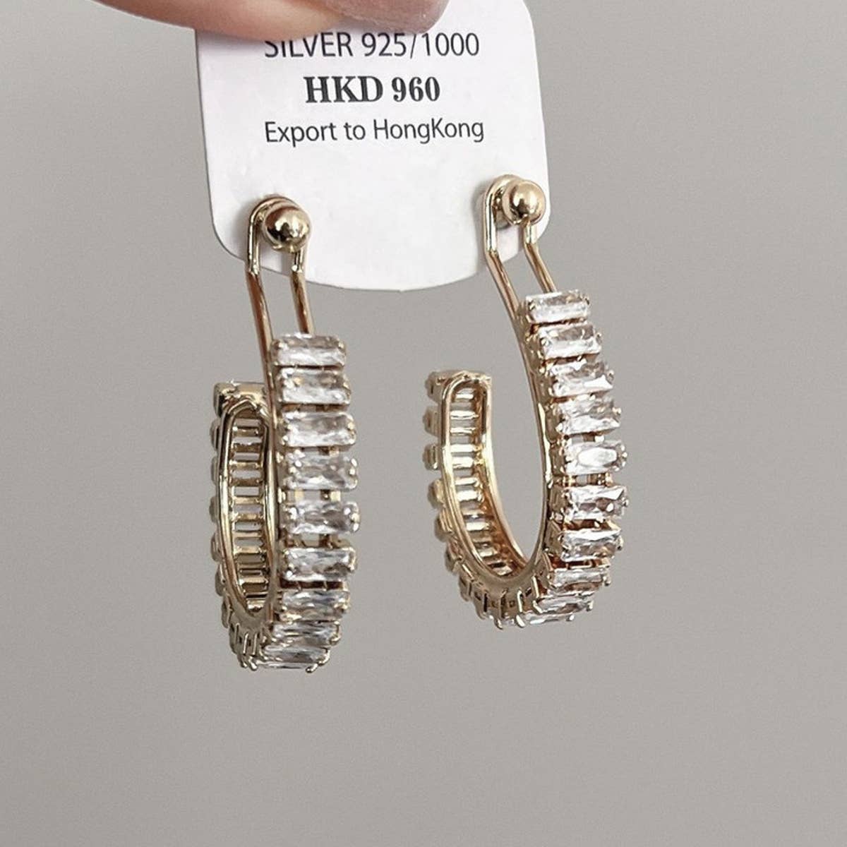TRENDY HOLLOW HALF ROUND EARRINGS