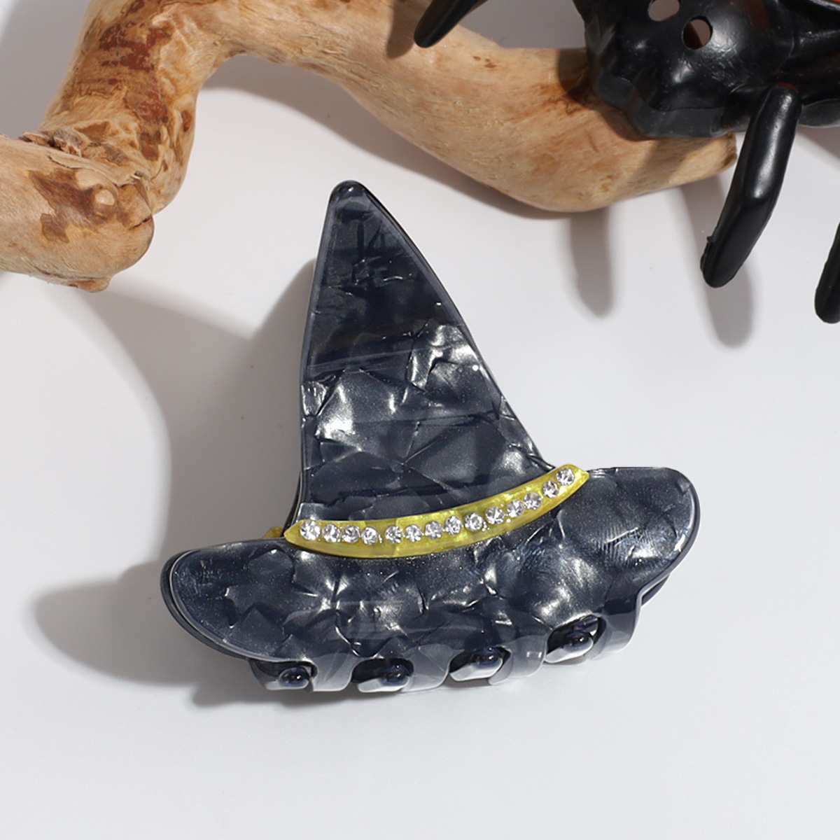 Halloween Acetate Hair Claw ? Witch & Bat Design