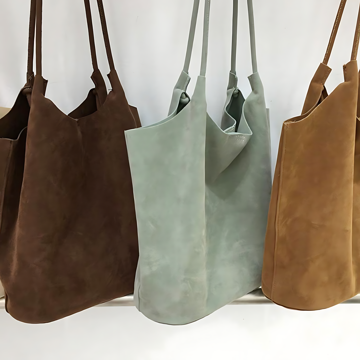 Vintage Faux Suede Tote?Soft &Spacious Shoulder Bag_CWAB4107