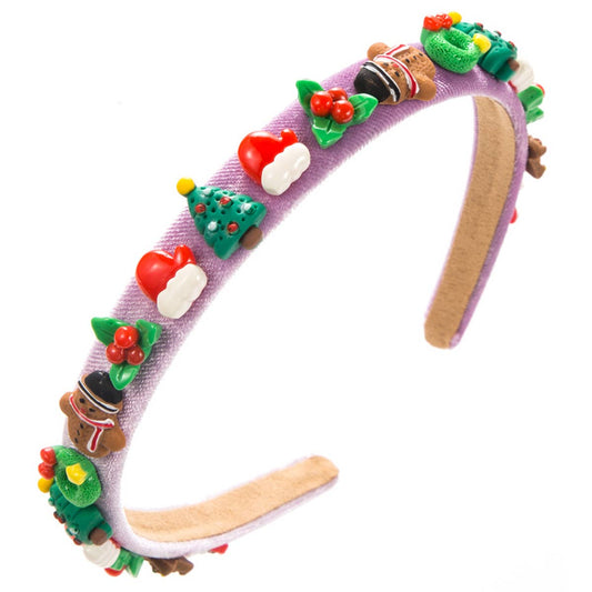 CHRISTMAS HEADBAND SIMPLE FLANNELETTE
