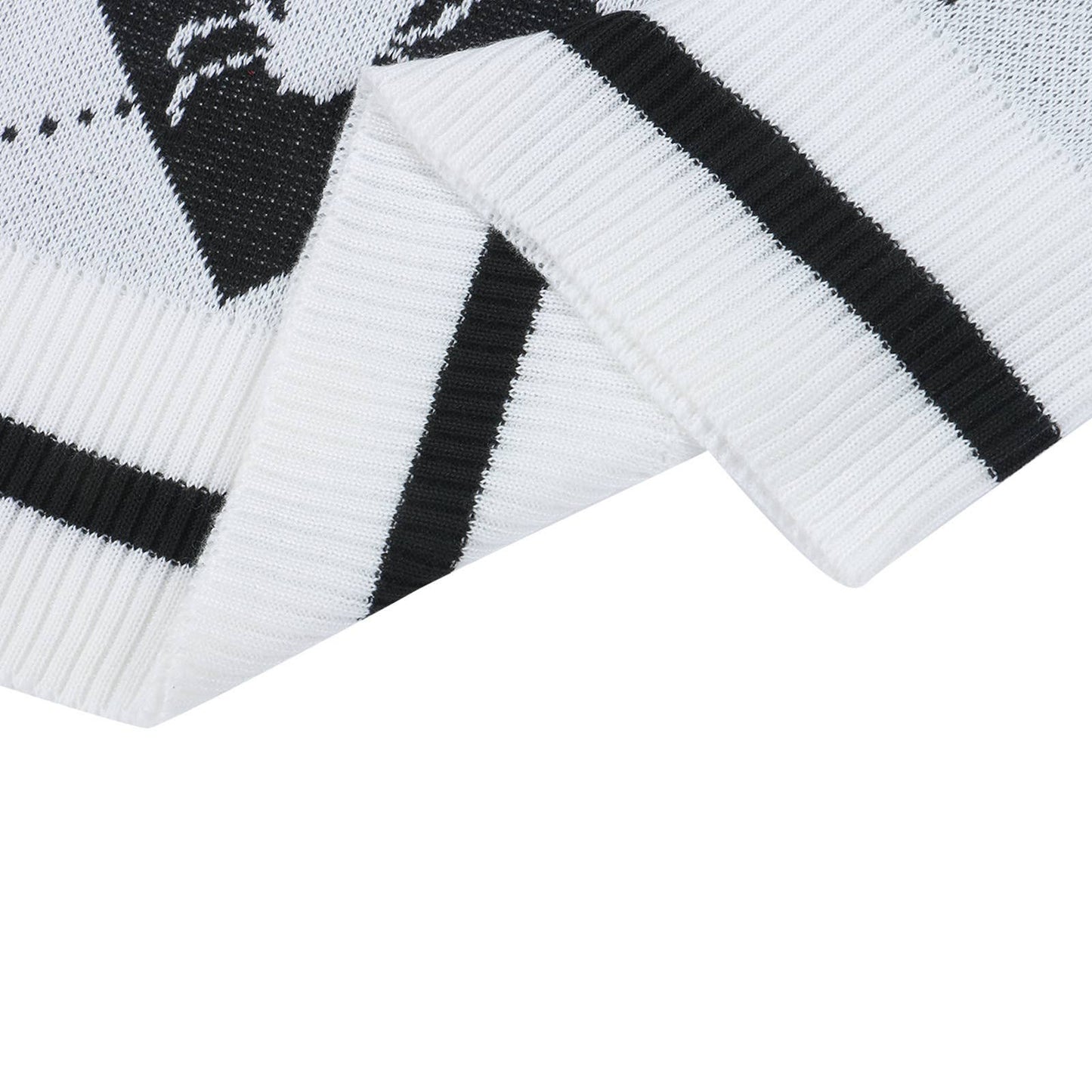 WORN WITH KNITTED HALLOWEEN V-NECK PULLOVER VEST