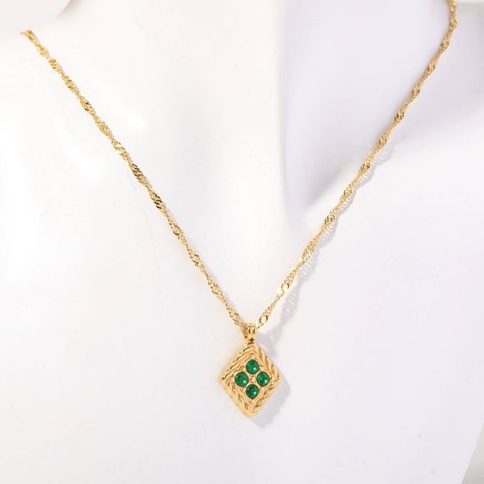 December birthstone colored zircon necklace