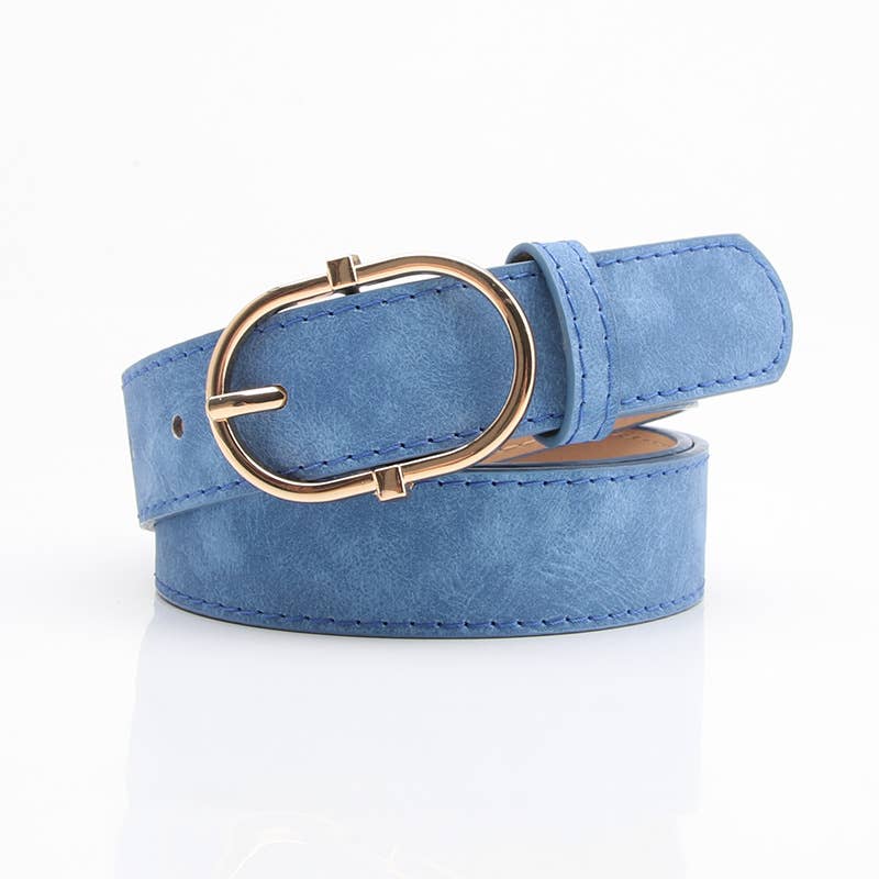 Comfortable jeans belt with alloy pin buckle
