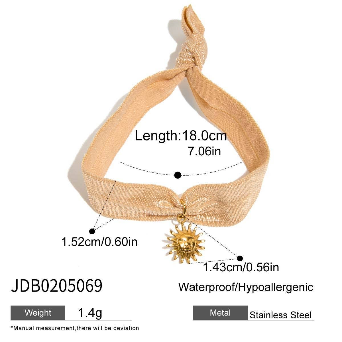 Sweet 18K Gold Pink Lace Bow Pendant Bracelet