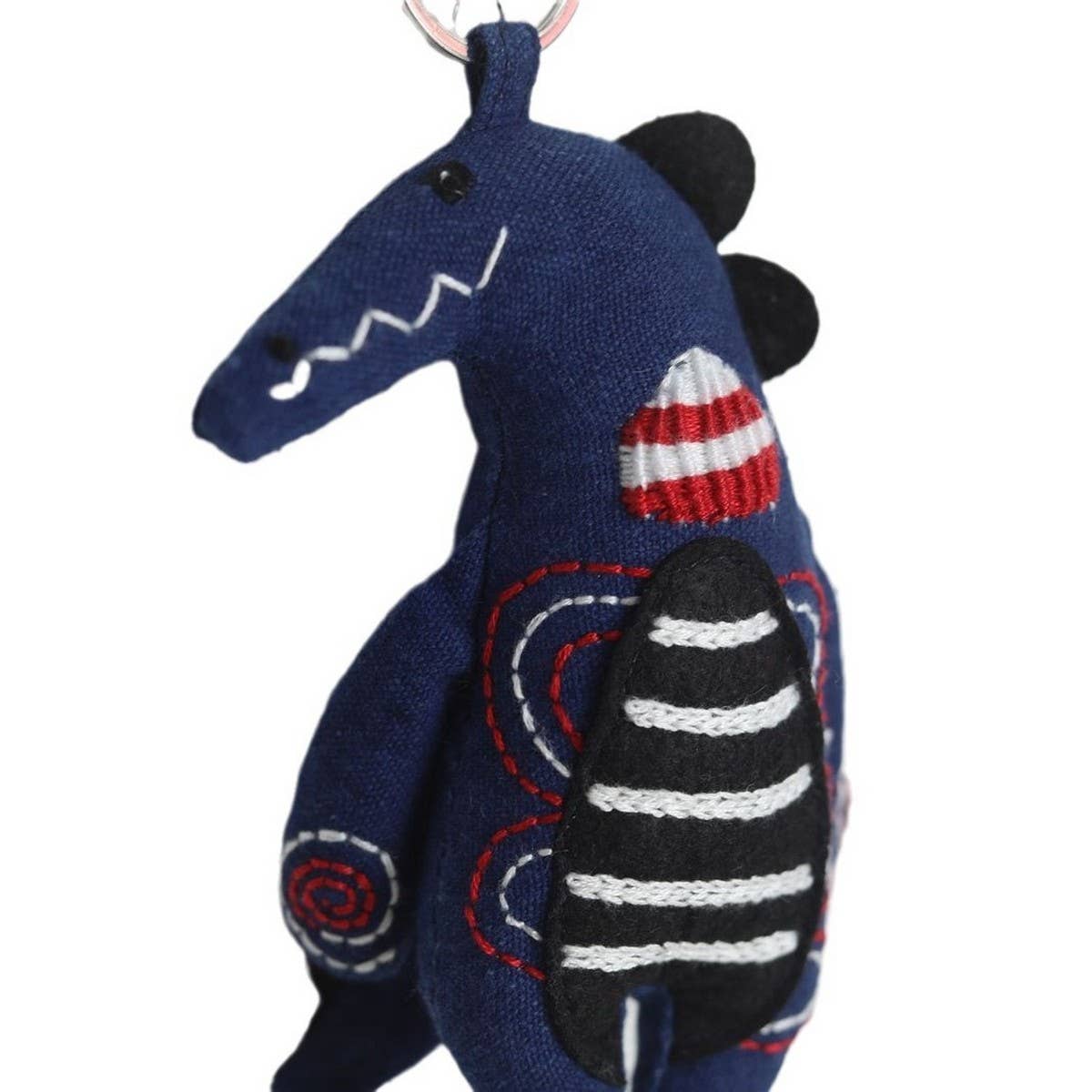 Hand-Embroidered Cute Crocodile Plush Charm